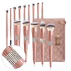 14pcs Makeup Brush Set With Zipper Bag
