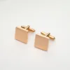 Rose Gold square 16*16mm Cufflinks 1prs