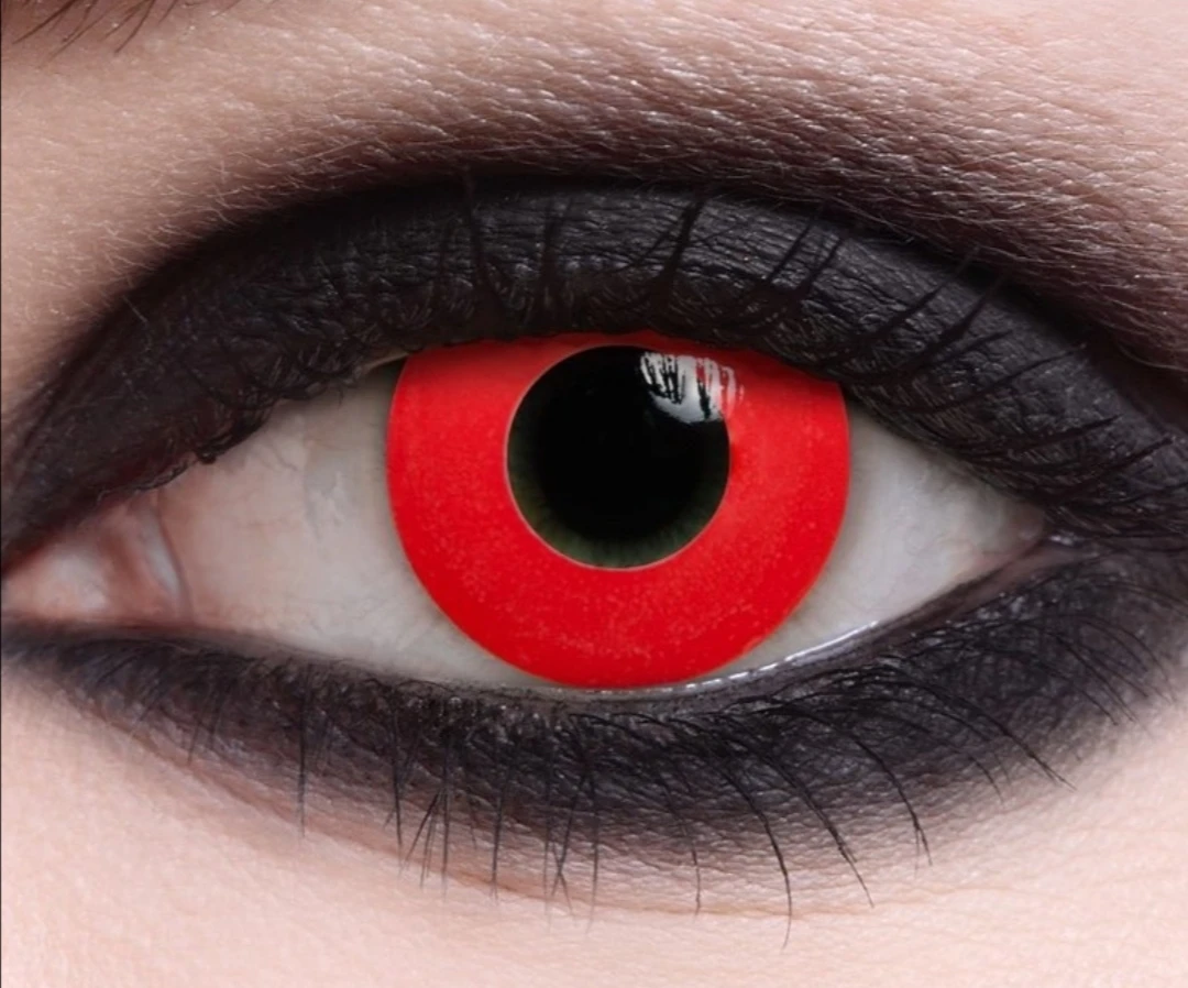 Red Circle Halloween Contact Lenses Cosplay Crazy Contacts Sharingan Contac...