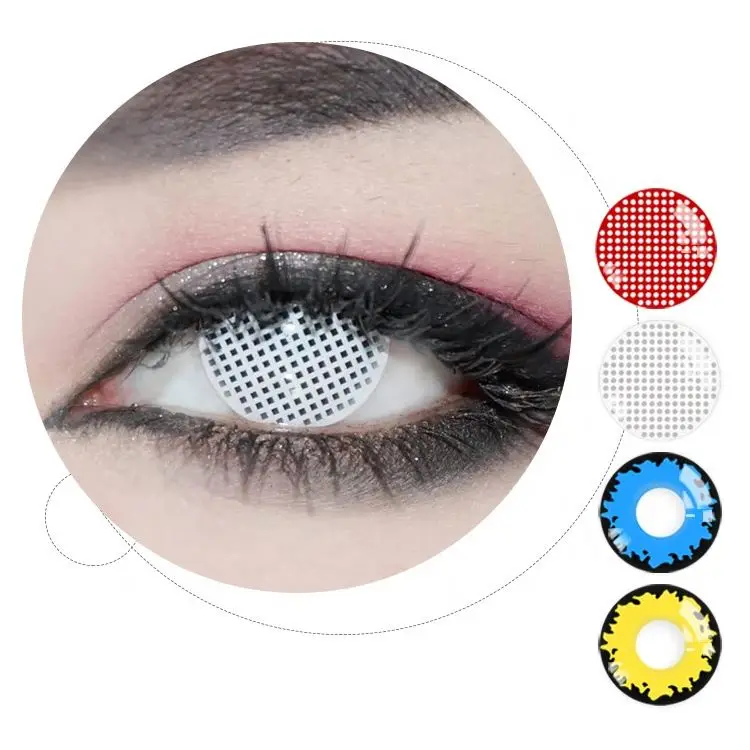 Realcon Wholesale Blue Halloween Colored Contact Lens Eye Contacts Factory