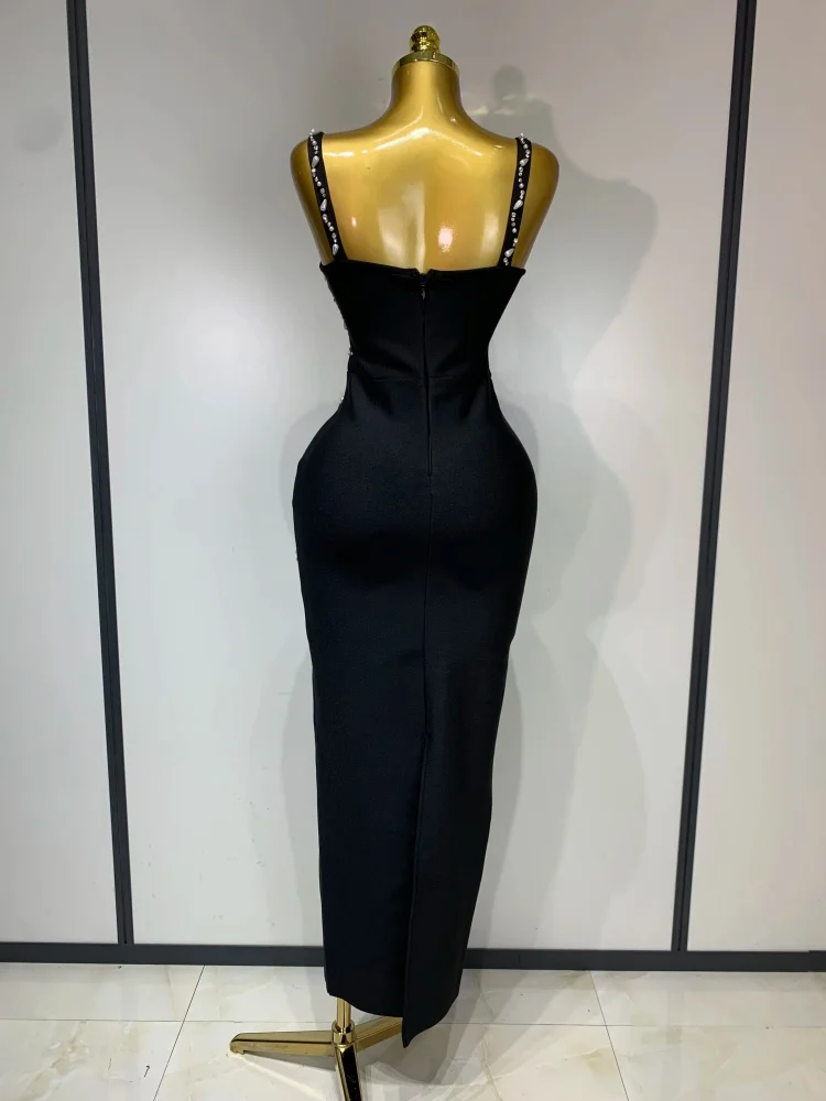 Women's bandage maxi dress side profile