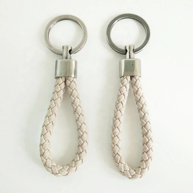 Silver Leather Rope Key Holder