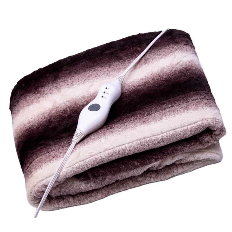 Faux Fur Soft Plush 100 Animalfree Electric Throw Heated Blanket With
