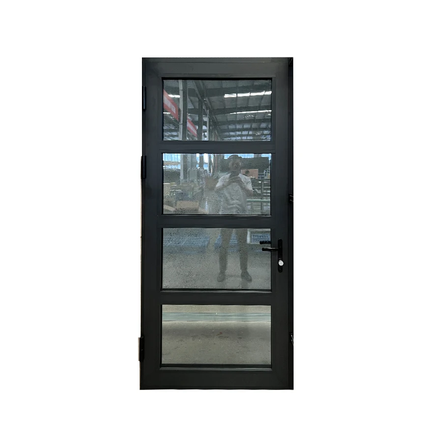 USA standard exterior aluminum thermal break casement door french glass door swing glass door