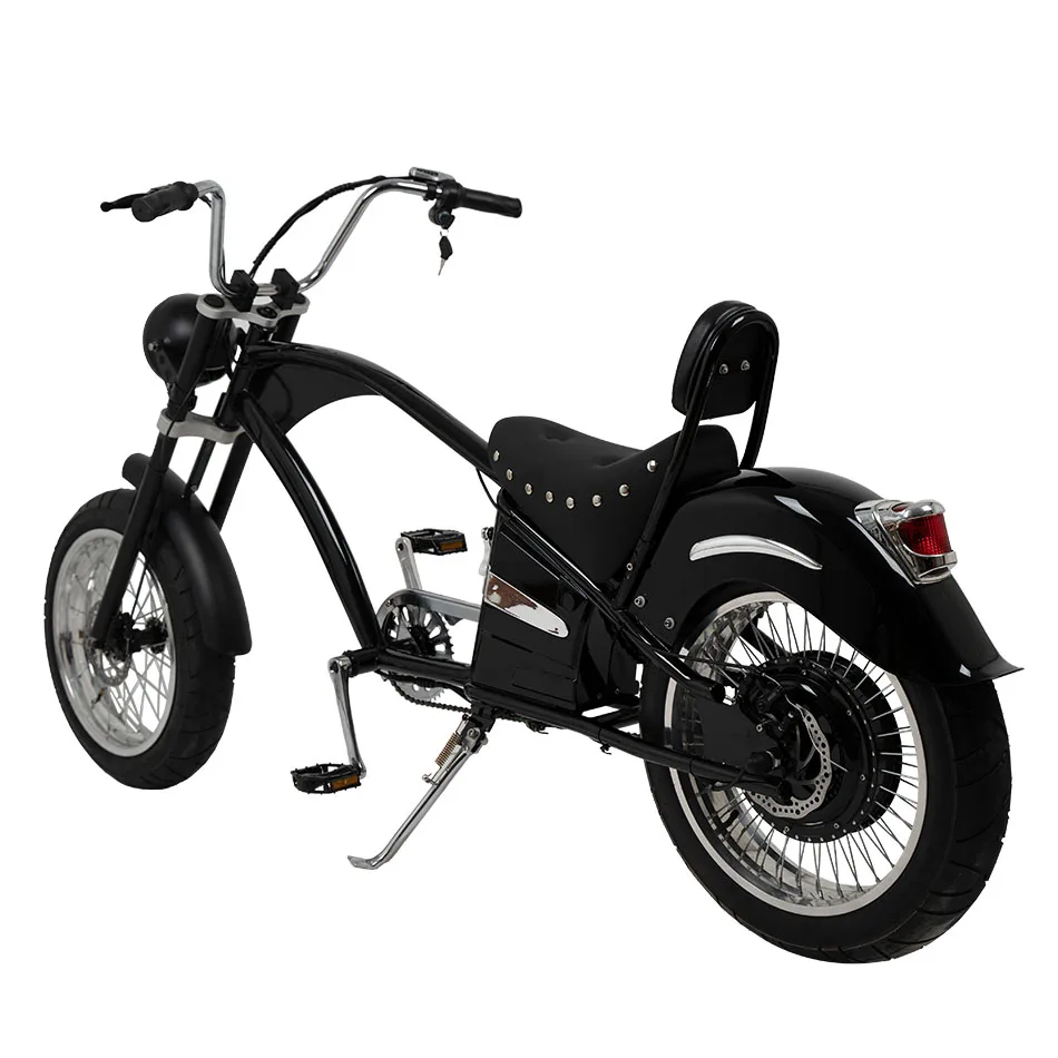 48V 750W Electric Bike Retro Design Carbon Steel Frame for Stretch Cruiser Fat Tire Rear Hub Motor Powered Lithium Battery