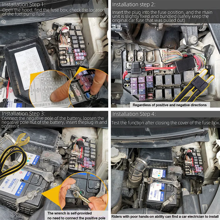 Allarme Auto Immobilizzatore Universale 2.4GHz Con Tag Di Prossimità – Dispositivo Antifurto E Antisaccheggio Per Veicoli DC12V