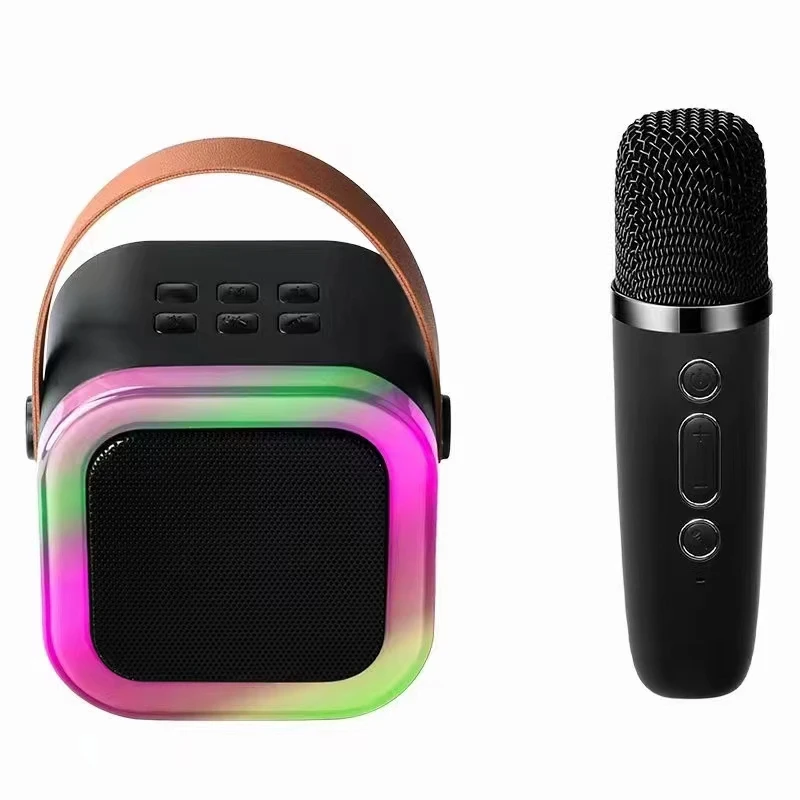 K12 Wireless Portable Karaoke Speaker with 2 Mics and RGB Light ...