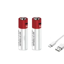 1.5V Lithium Battery Type C Usb Rechargeable 5500Mah Aa Batteries Usb Charging Li-Ion Battery With Type-C Port