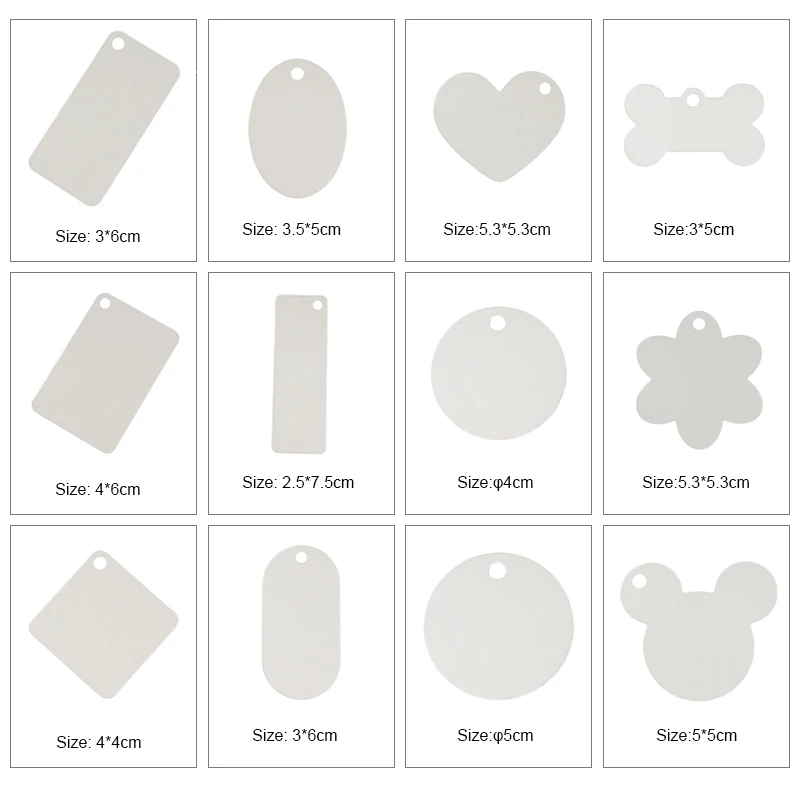 Оптовая продажа бирка для собак сублимационная алюминиевая пустая собака Пустые бирки домашних животных