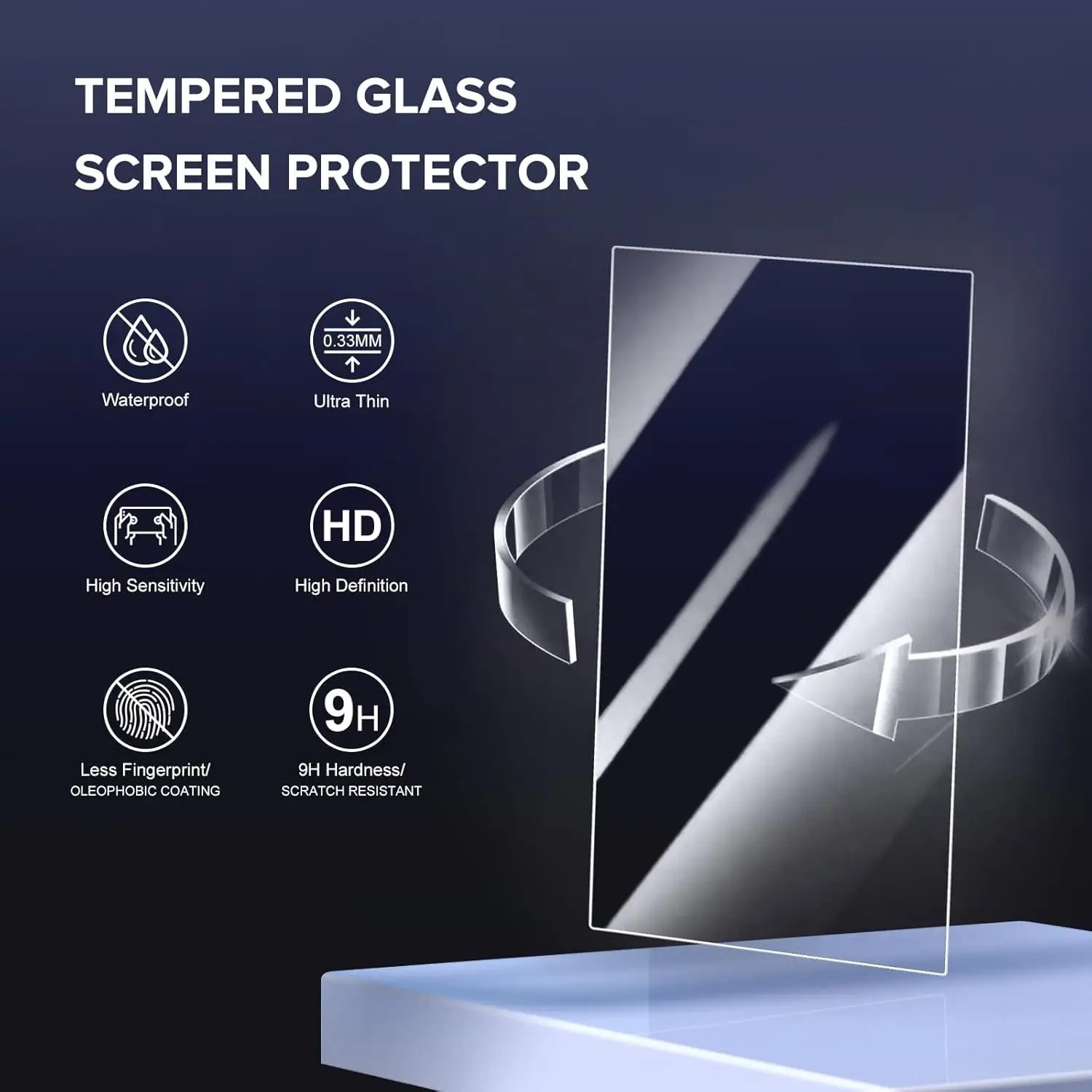 product laudtec hardness tempered glass screen protectors for nintendo switch 2 gaming console tempered film set-7
