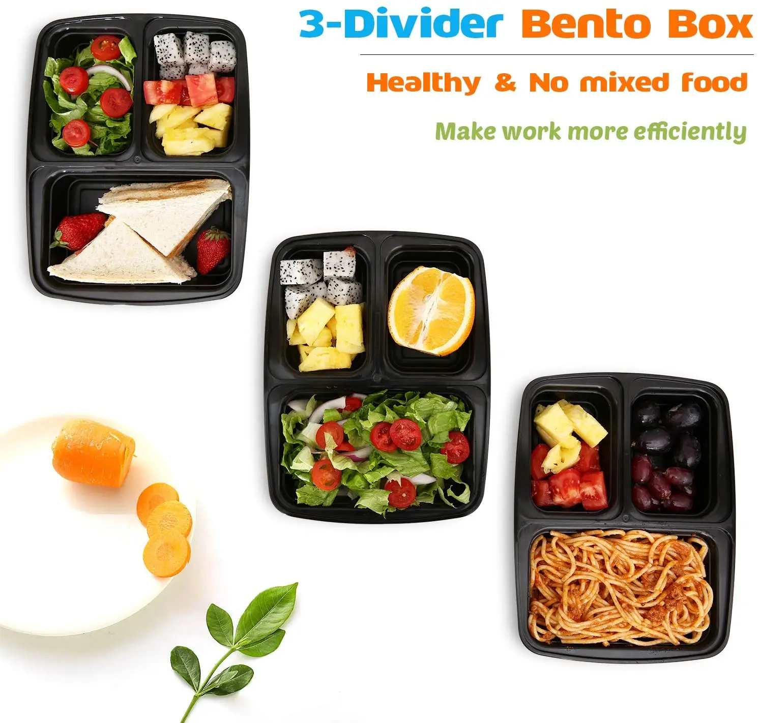 China 9″ x 9″ 3-Compartment Disposable Takeaway Food Containers Wholesale  Clamshell Lunch Box With Lids Manufacture and Factory