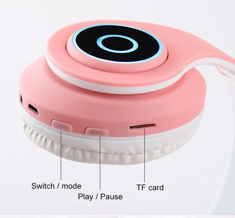Dropshipping Products 2021 New Gaming Waterproof Sport Stereo Computer Phone Music Children Cute Cat Ears Headset Wireless Headphones - ANKUX.COM