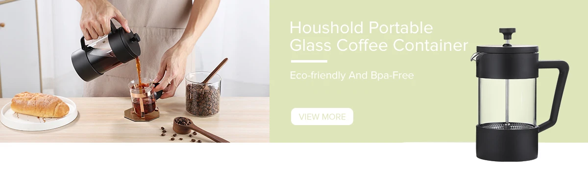 Hot Sale Stock 350ml 600ml 800ml French Press BPA-Free Sustainable