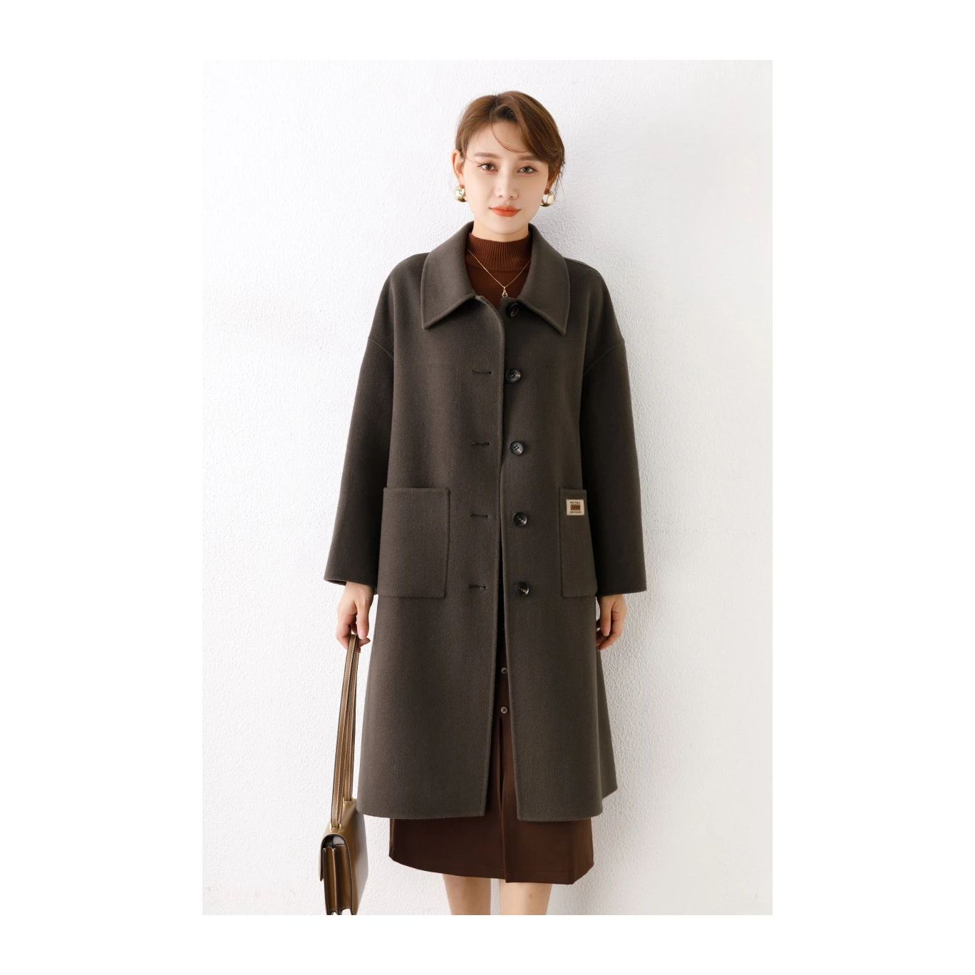 Ladies Coats Winter Long Wool Coats 