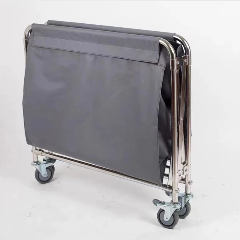 Heavy Duty Laundry Sorter Hotel Hospital Cleaning Housekeeping Laundry Cart Linen Trolley manufacture