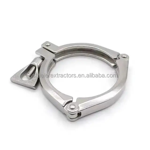 SS304 stainless steel pipe fitting sanitary 3pcs ferrule clamp manufacturer