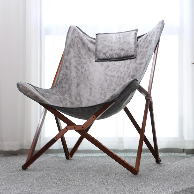 HStex Folding Camp Butterfly Chair Wood Folding Camping Chair