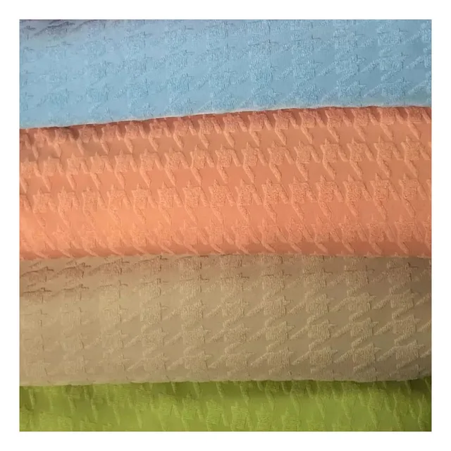 1042-2#Hot selling polyester knitted towel jacquard fabric