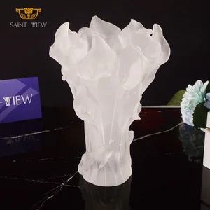 Bohemia Crystal Glass Colored Deco Decoration Wedding Vases for Wedding Center Piece