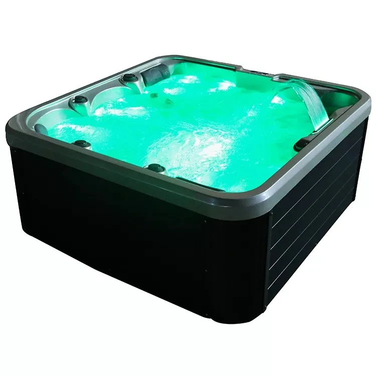 Freestanding Hot Tub with 3kw Heater 20mm Insulation and 3 Seats + 2 Loungers for Outdoor Relaxing