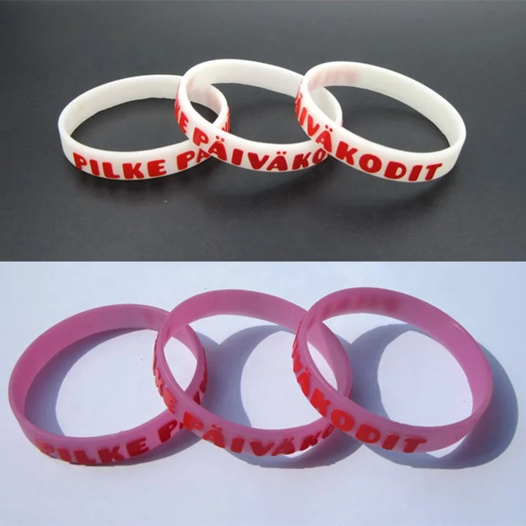 Silicone Bracelets Pink Nike Wristbands Plain Silicone Wristbands