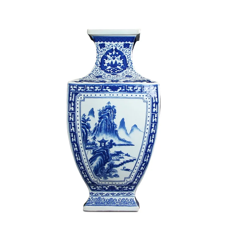 中国 花瓶 中国青瓷花瓶瓷器明清古典风水兰花花瓶瓷器家居装饰陶瓷花瓶