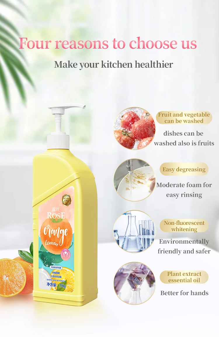 1000ml Kitchen Washable Fruits And Vegetables Dish Washing Soap,Liquid