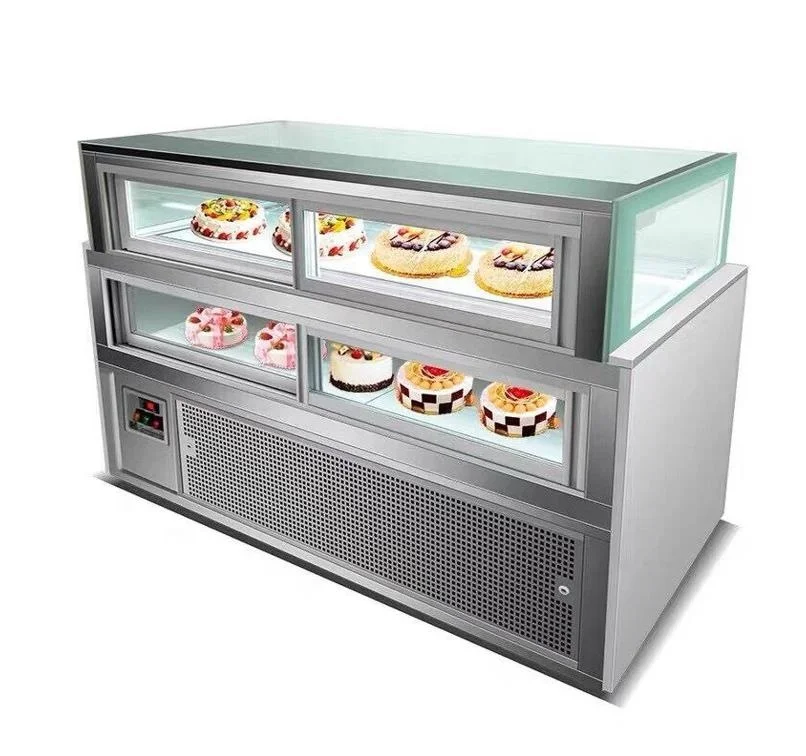 Temperature and Humidity Control Chocolate Display Chiller Cabinet Square Glass Showcase Fridge
