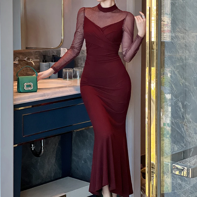 long sleeve wedding dresses nearby Long Sleeve Applique Floral Embroidered V Neck Wedding Dress main image 1