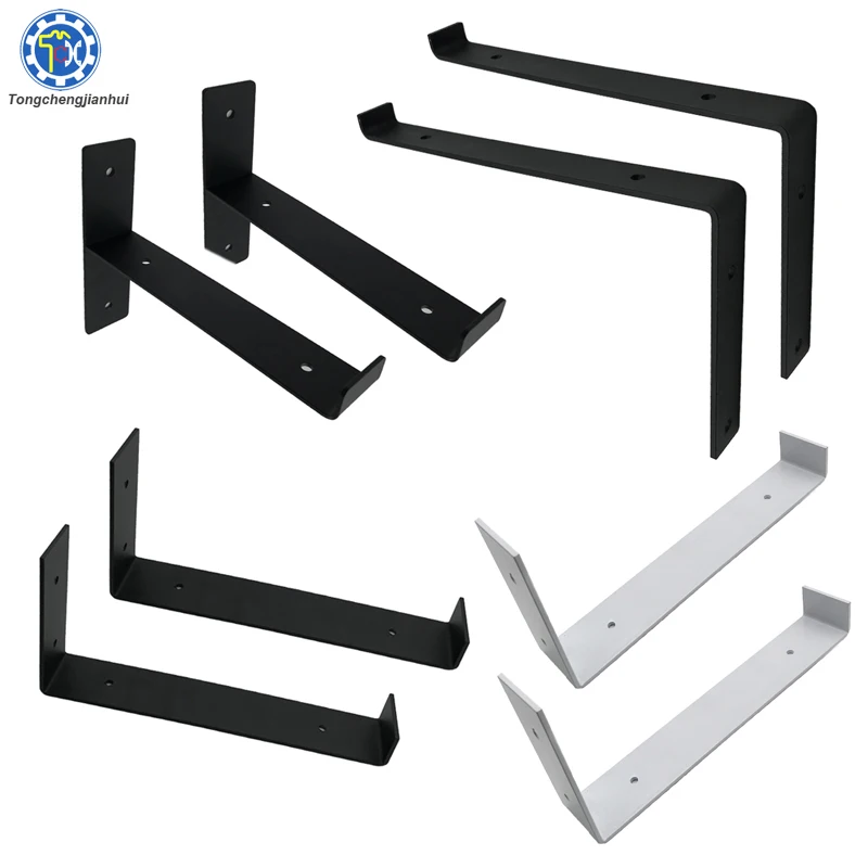 Customized Round Corner End 90 Degree Metal Wrought Iron Angle Bracket for Furniture Bed Wood Bar Connecting
