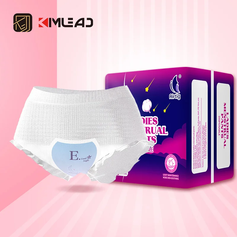 Calças menstruais Kimlead fraldas femininas calças sanitárias plus