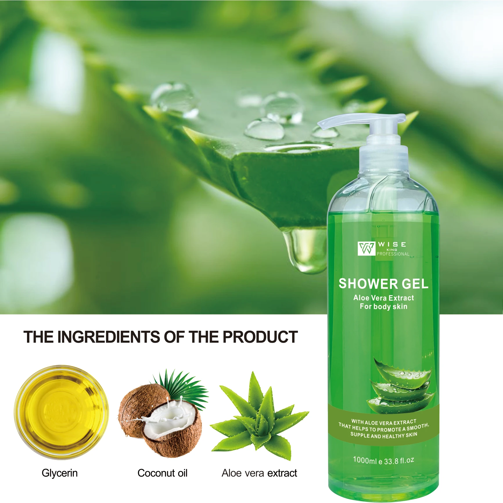 Aloe Vera Moisturizing Shower Gel 1000ml Dense Foam Cleansing Skin  Whitening Shower Gel Family Pack Natural Extract Shower Gel| Alibaba.com
