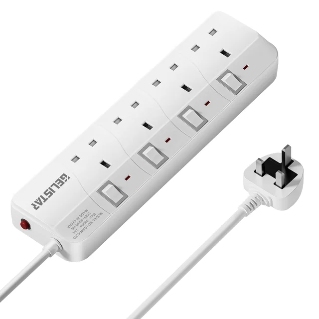 4w Extension Cord with Multiple Outlets Switch Power Supply Wire Usb Connection Power Strip