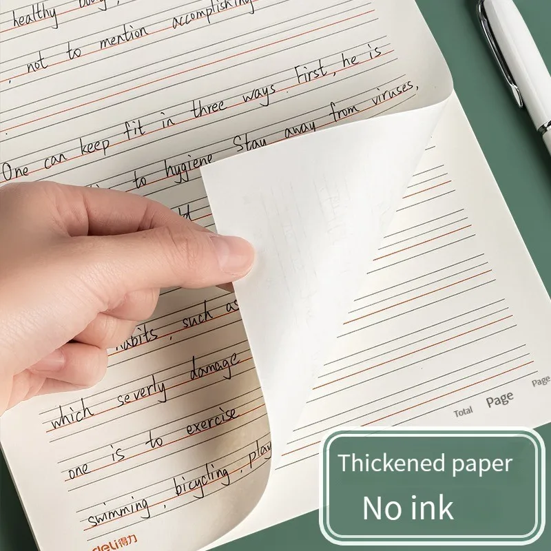 Deli 3433-8 English Letter Paper Composition 16k Four-line Grid for Students High Quality