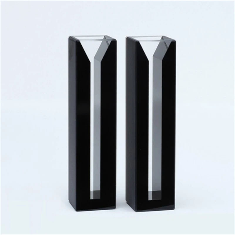 Lot De 4 Cuvettes Quartz Spectrométrie 3,5 Ml - UV-VIS, Avec Couvercles, Neuves