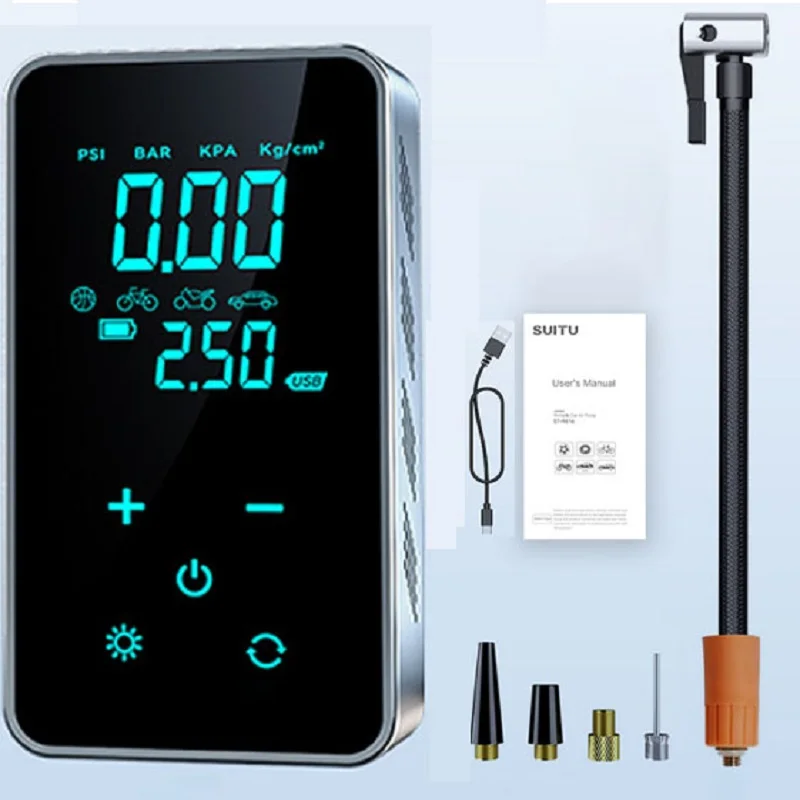 Touch 45W 150 PSI Portable Electric Air Pump Compressor Light Cordless Tire Inflator Hand Hold Recharge USB C Wireless Air Pump - view 6