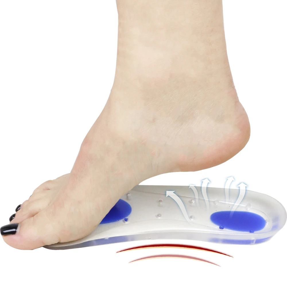 Silicone Comfortable High Heel Arch Support Insoles Massaging
