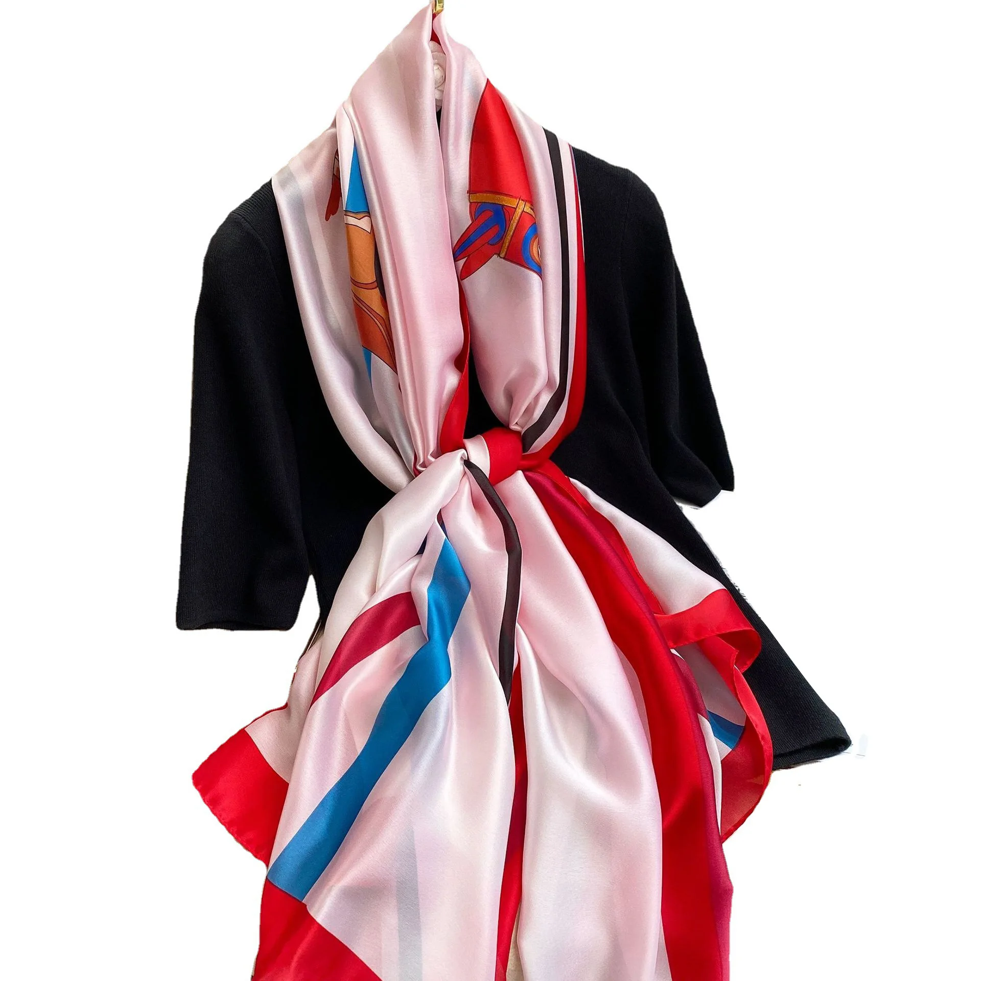 spring simulate silk scarf eur- american classic carriage war