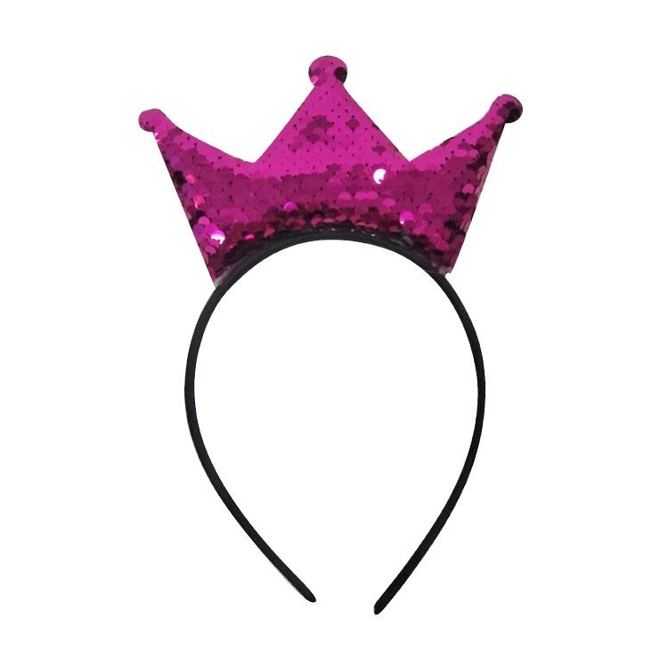 
 Блестящая повязка на голову, украшение для детской вечеринки, блестящая корона, повязка на голову, блестящая, двусторонняя  