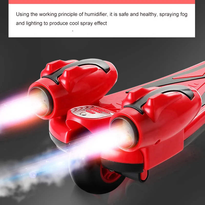 2024 Новый игрушечный спрей складной искусственный свет детский скутер 3 Колеса детский скутер для детей Детские самокаты для рождественского подарка