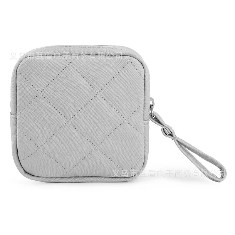 Portable Mini Makeup Case with Zipper for Girls Sanitary Napkin Pad Pouch Cute PU Leather Tampon Storage Bag Salable