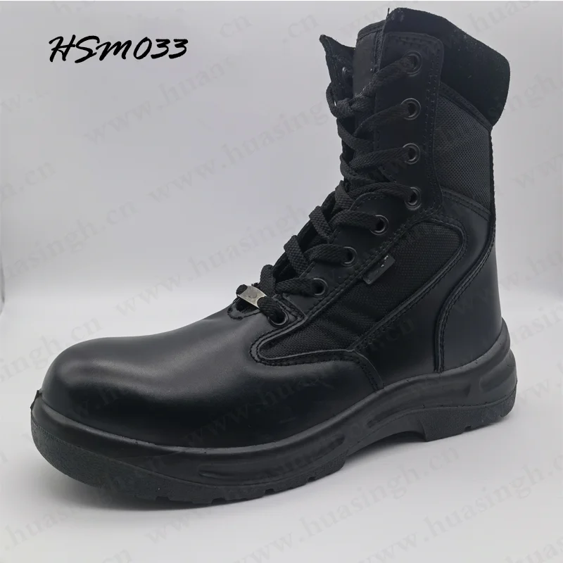 LXG, 8 Inch Black/brown Tactical Boots Popular in Namibia Anti-acid Double Density PU Injection Outsole Combat Boots HSM033
