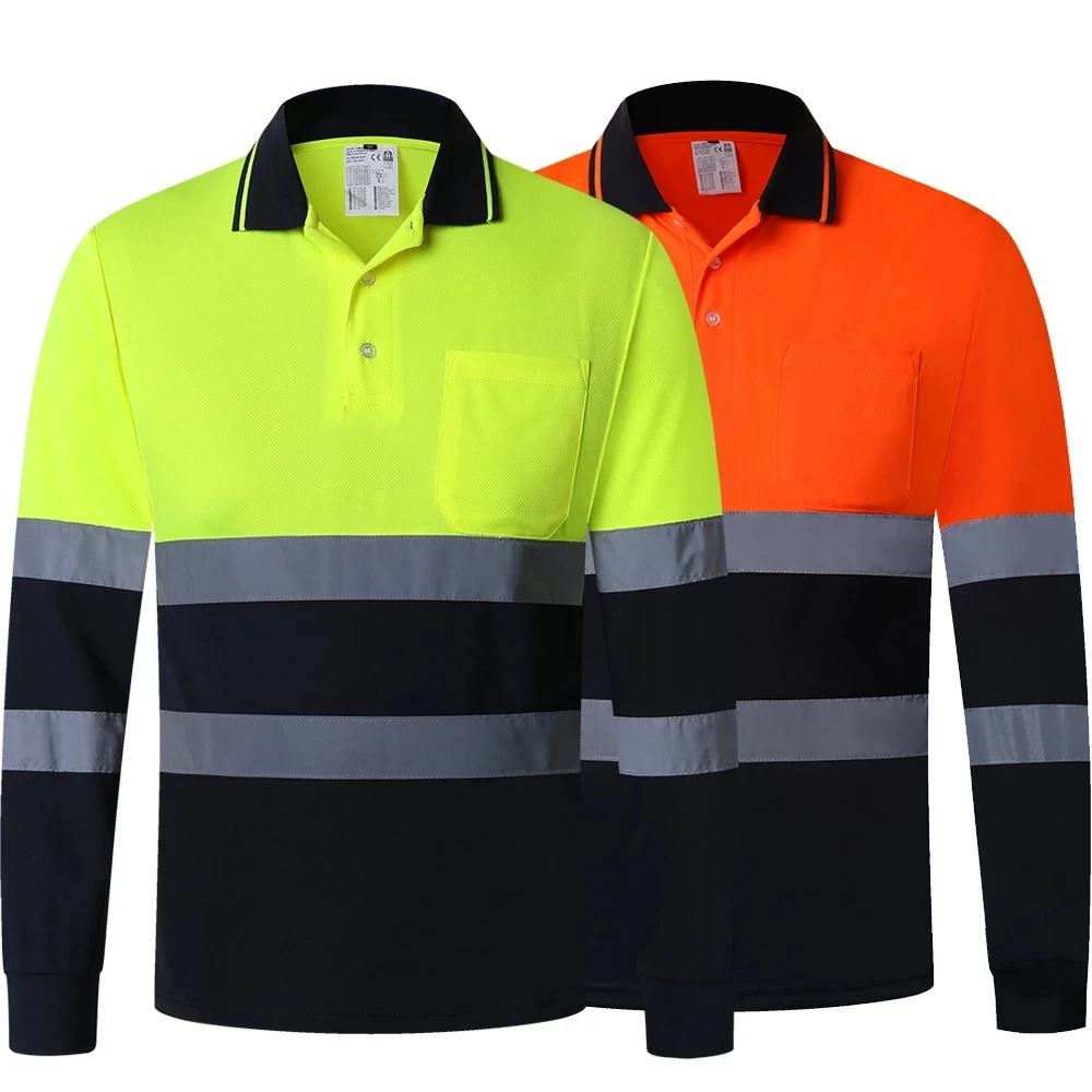 Custom Logo Reflective T Shirt Men High Visibility Reflective Safety