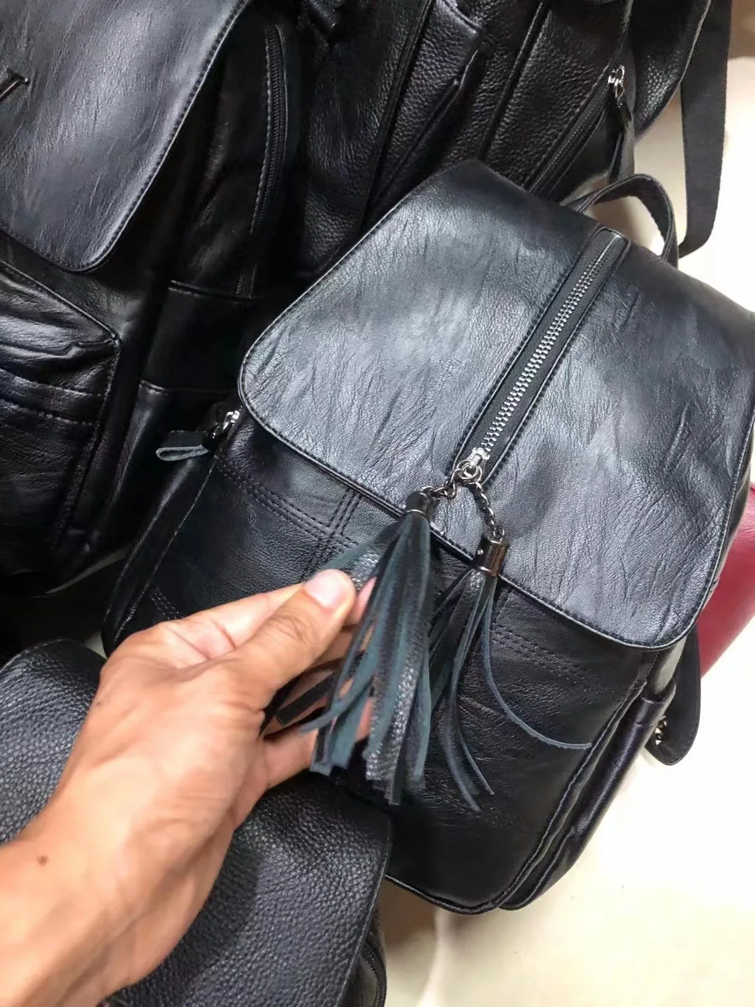 Leather backpack clearance Clearance