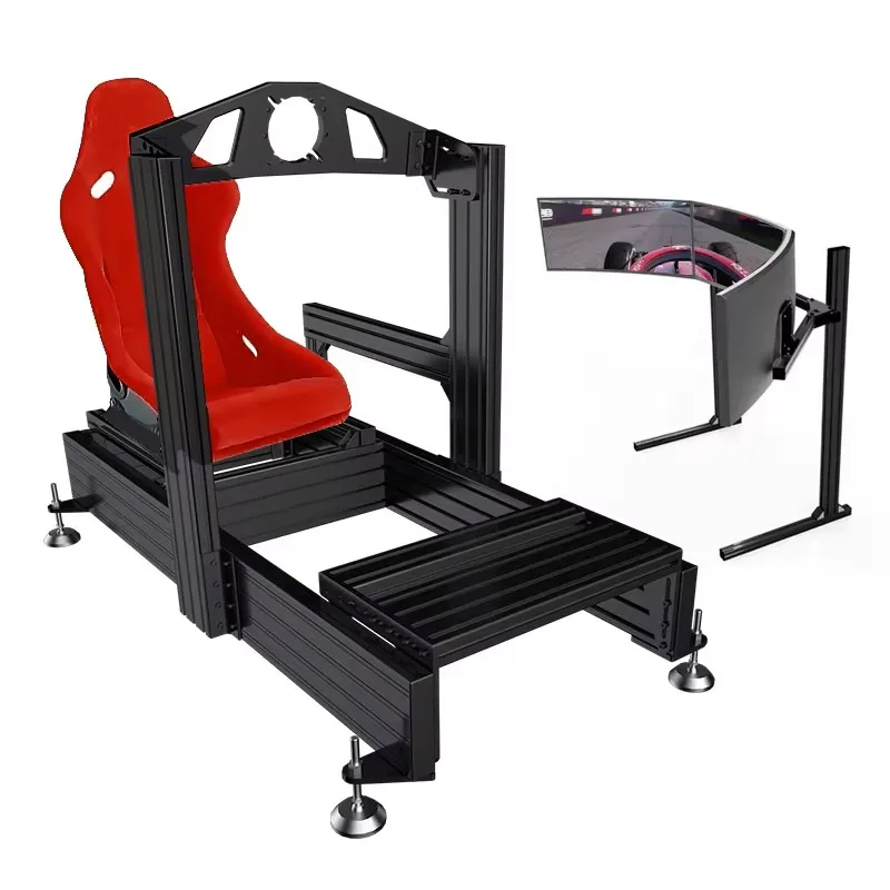 Sim Racing Cockpit - Height and Angle Adjustable Wheel Stands