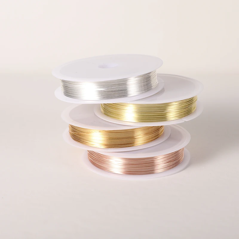 Оптовая продажа медная проволока для творчества аксессуары волос ручной работы изготовления серебряная ювелирная