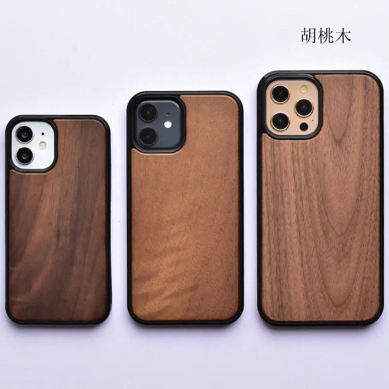 IPhone用リアルウッドバックケース1615 14 13 16 Plusチェリー