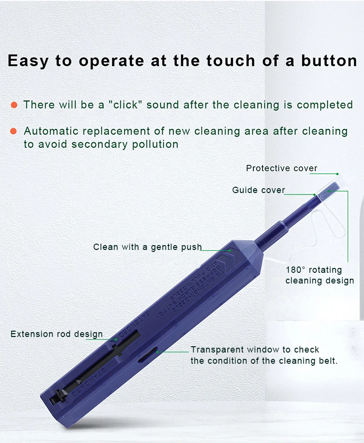 Fiber Optic Cleaning Pen Fiber Optic One Click Cleaner Clep 125 O For Lcmu 125mm Over 800 0738