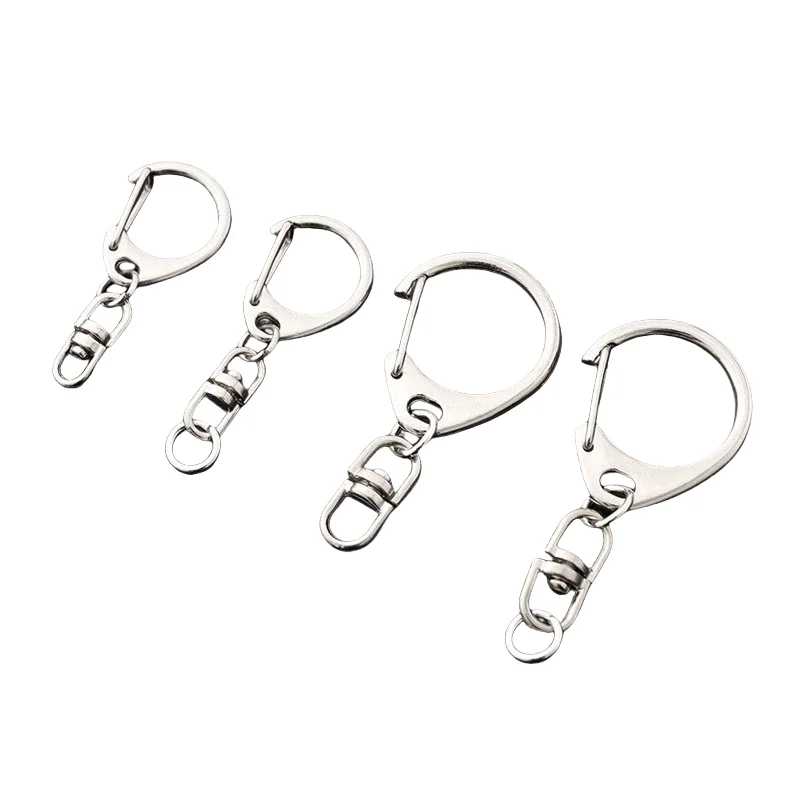 Factory Zinc Alloy C Buckle 8 Swivel Buckle Spring Metal KeyChain