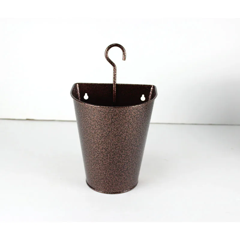 Garden Decorative Flower Pot Custom Color Hang Bucket New Fashion Galvanized Iron Metal Peg Bucket Flower Pot